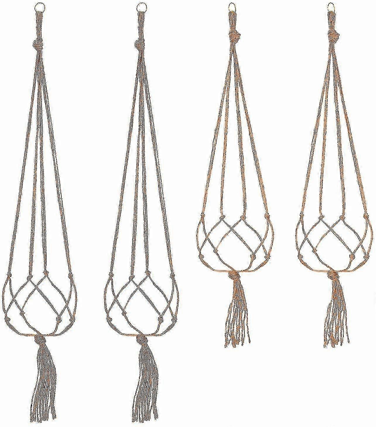 Eco-Friendly Macrame Hanger - 2x105cm & 2x90cm Pot Holders