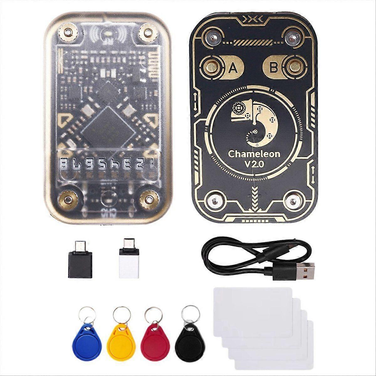 Chameleon V2.0 RFID Smart Chip Reader Emulator+4xUID Keychain/CUID Card 125K 13.56M Card Decode NFC