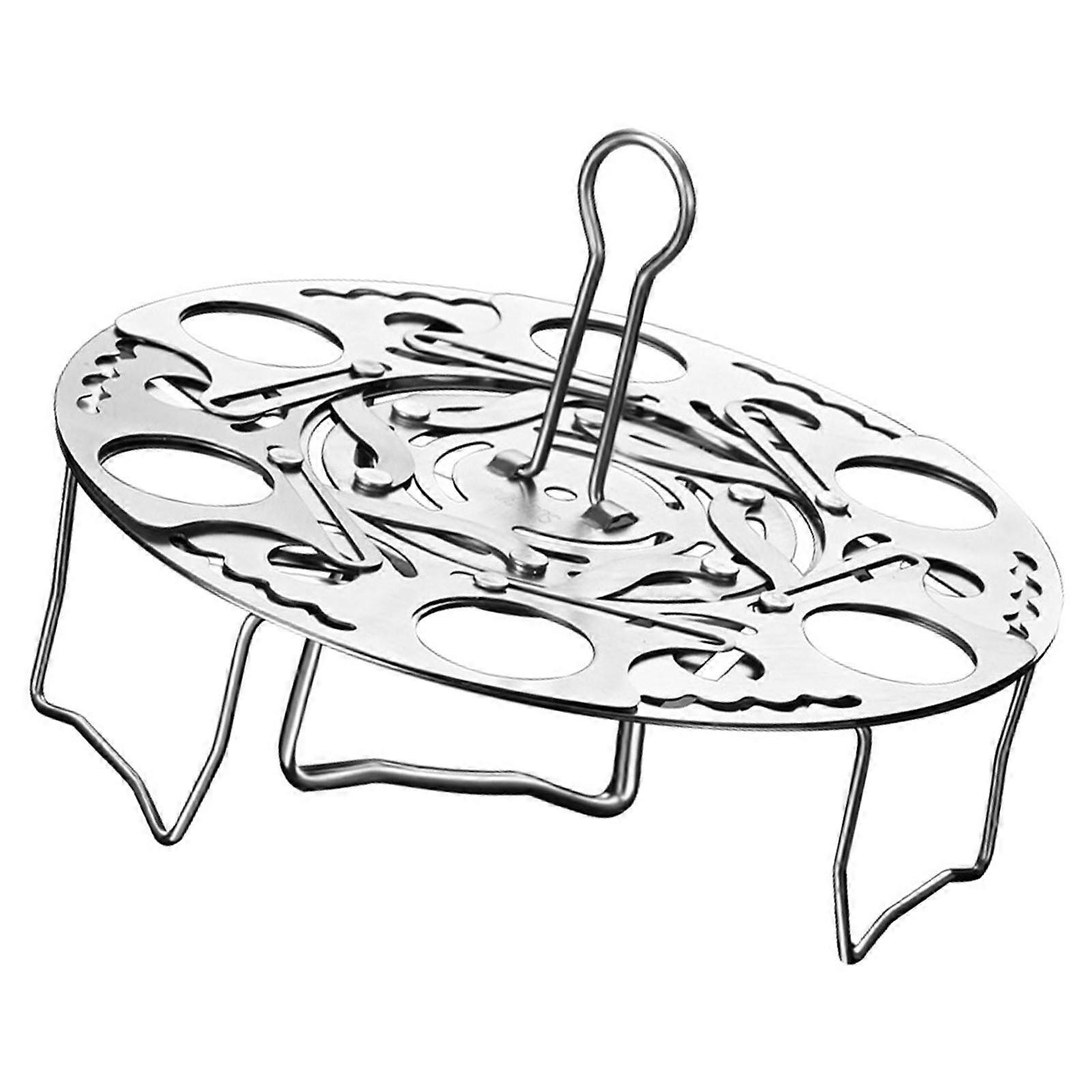 304Stainless Steel Expandable Steamer Rack Folding Adjustable Steaming Insert Suitable for Various Cooking Requirement Multicolor