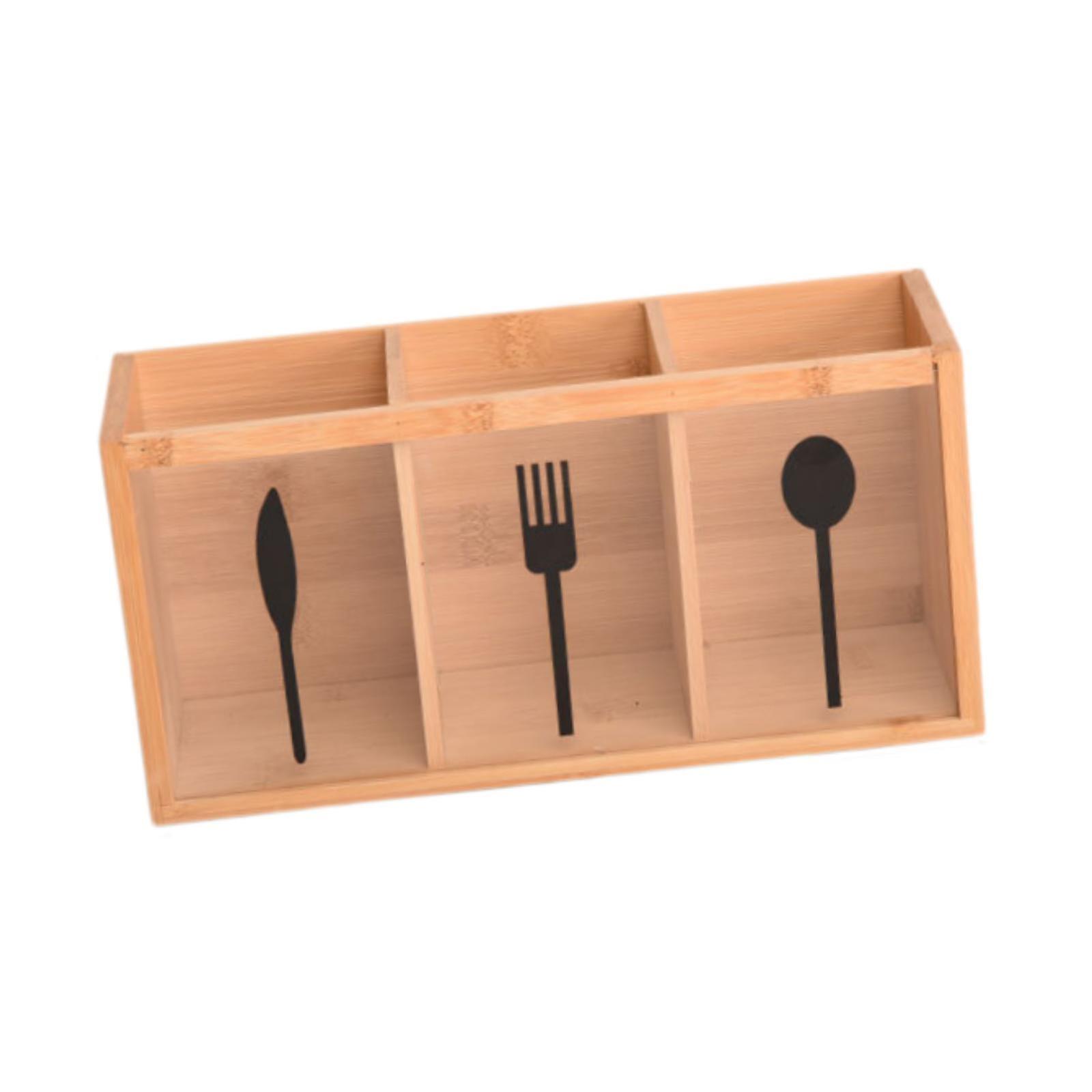 Utensil Holder Flatware Drying Rack Compartment Box Kitchen Tools Spoon