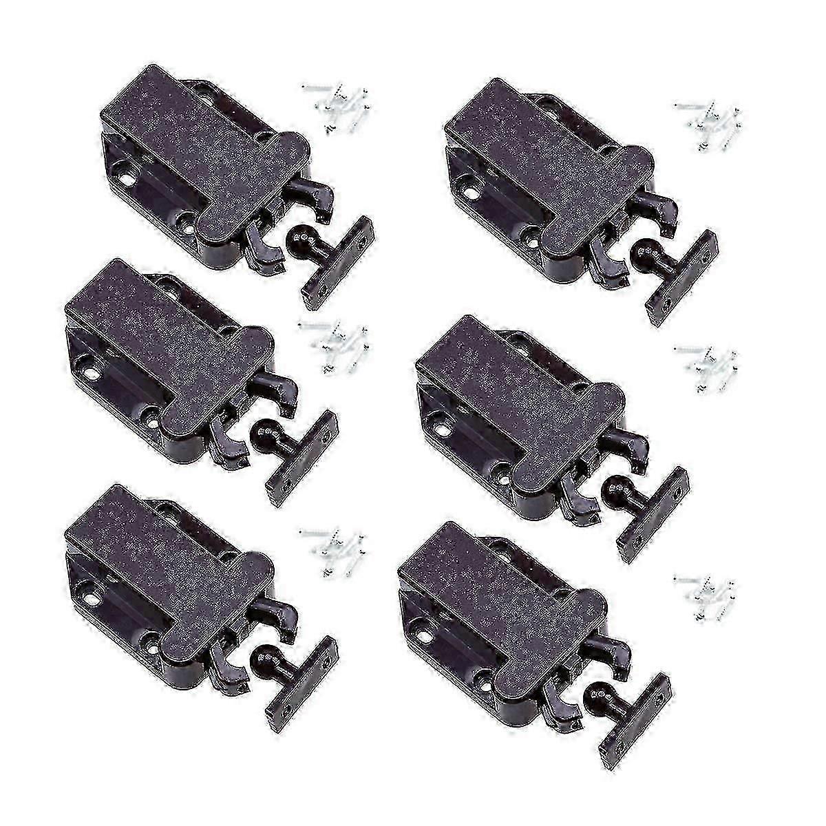 Push-Button Door Latch with Touch Release Mechanism