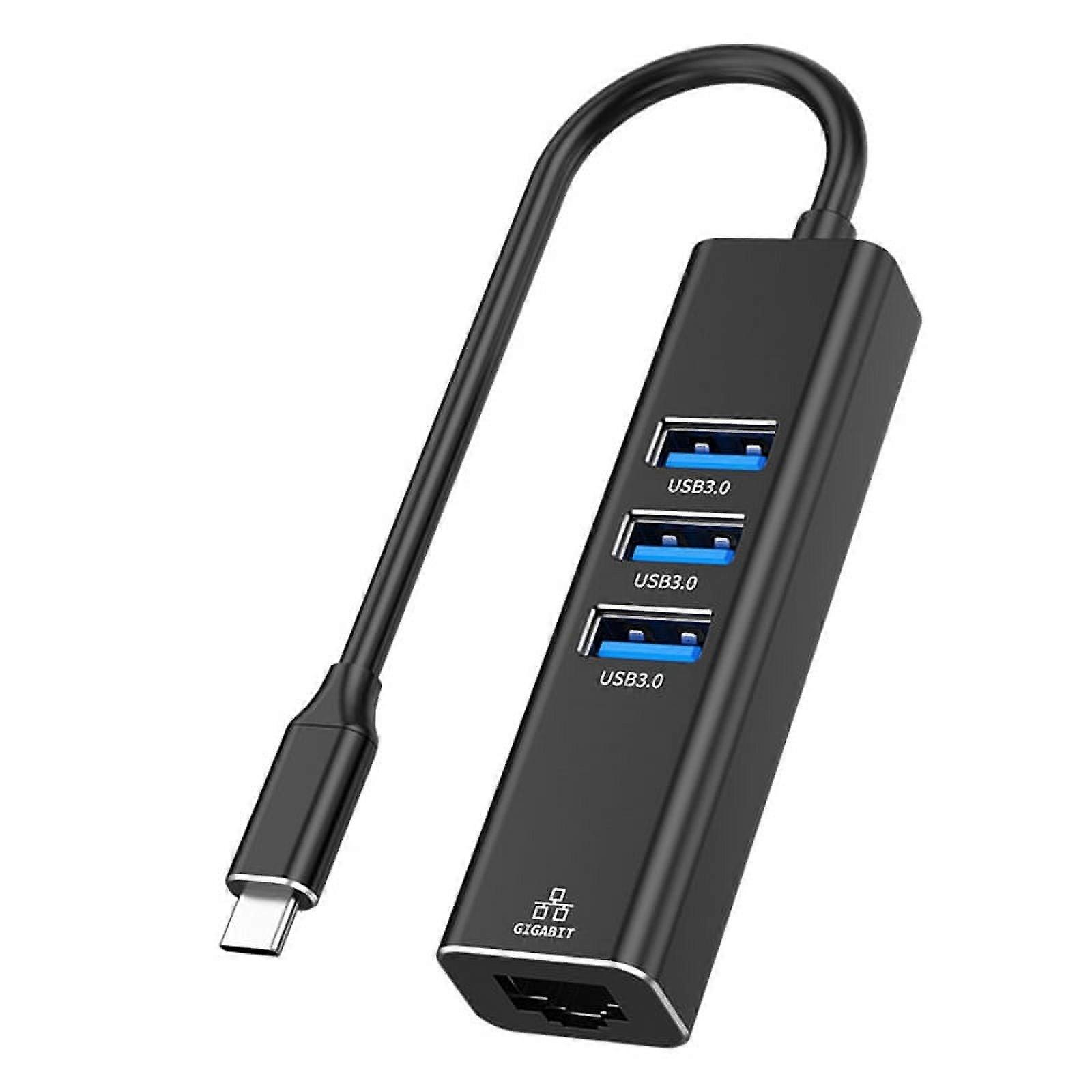 NEW Driver-Free Type-C to 3.0HUB Gigabit Network Hub