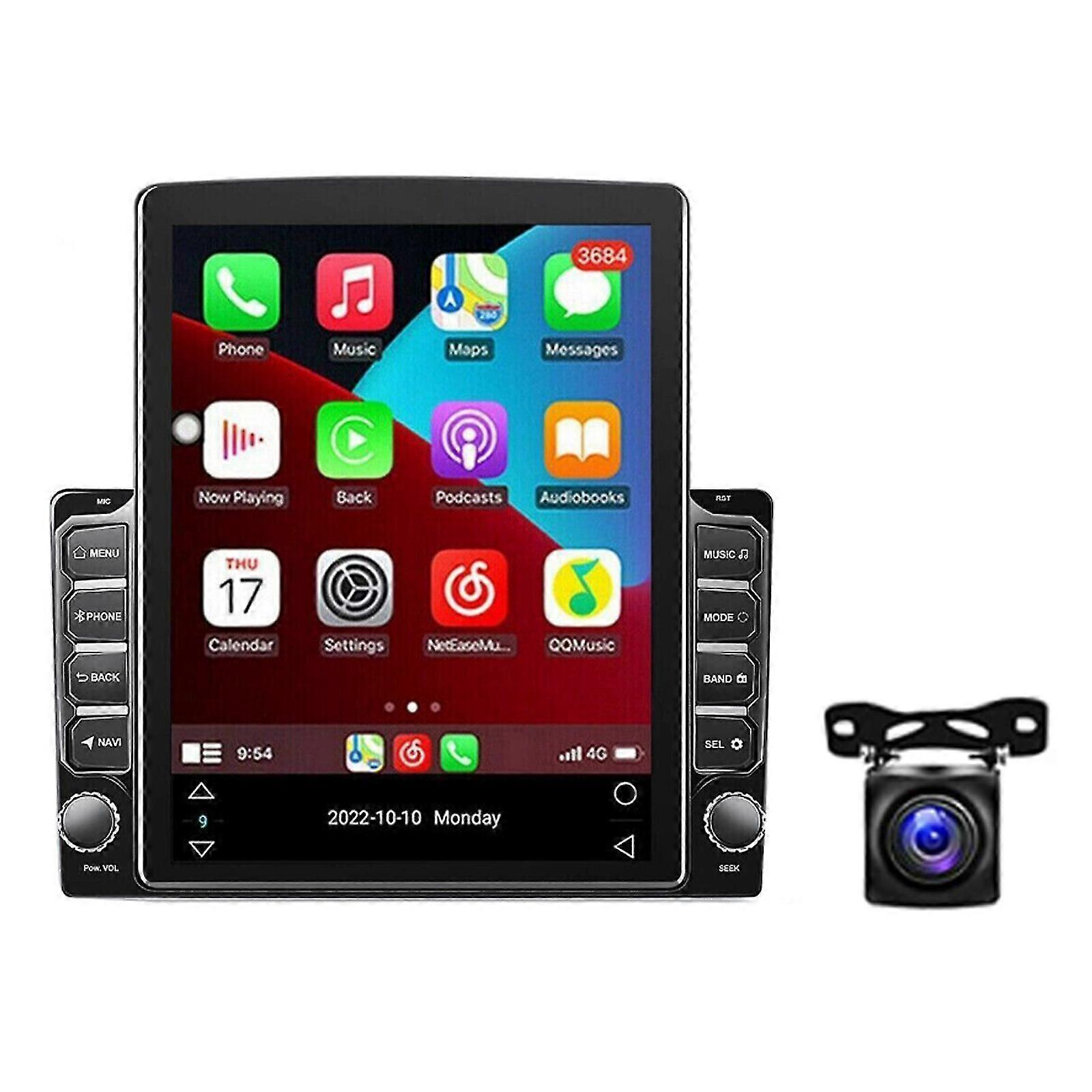 9.7" Vertical Car Stereo Radio Android 12 GPS WiFi Touch Screen BT Double 2 Din