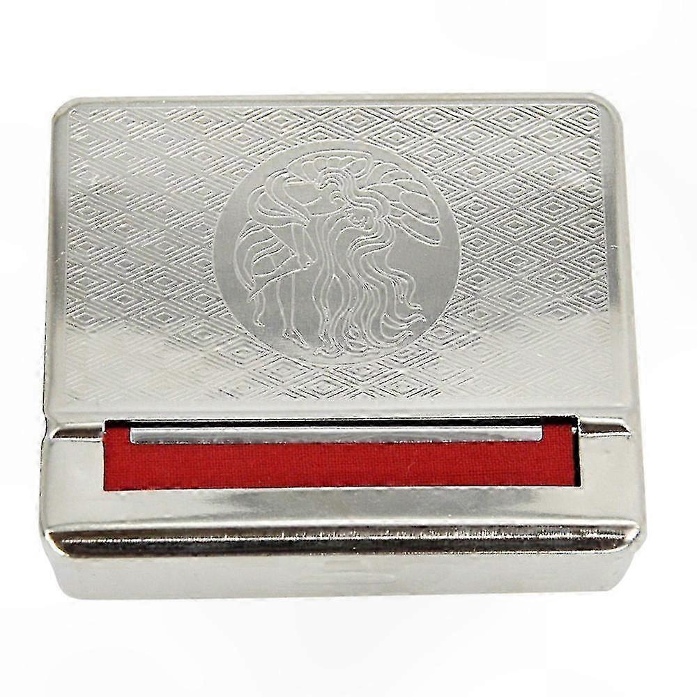 Automatic Cigarette Rolling Machine Box, Polished Silver Tobacco Roller, DIY Cigarette Making Kit