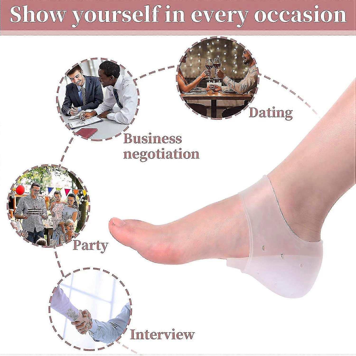 Invisible Height Increase Insole Heel Lift Insole(1.6inch)