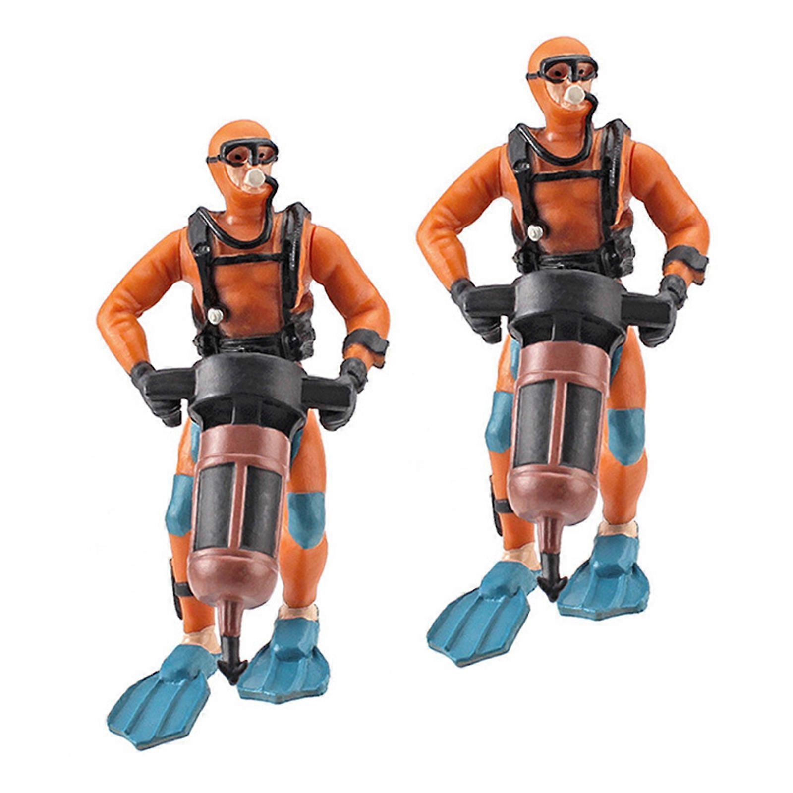 Aged Scuba Diver Water Feature Addition Fade Resistant Coating for Underwater Theme Multicolor