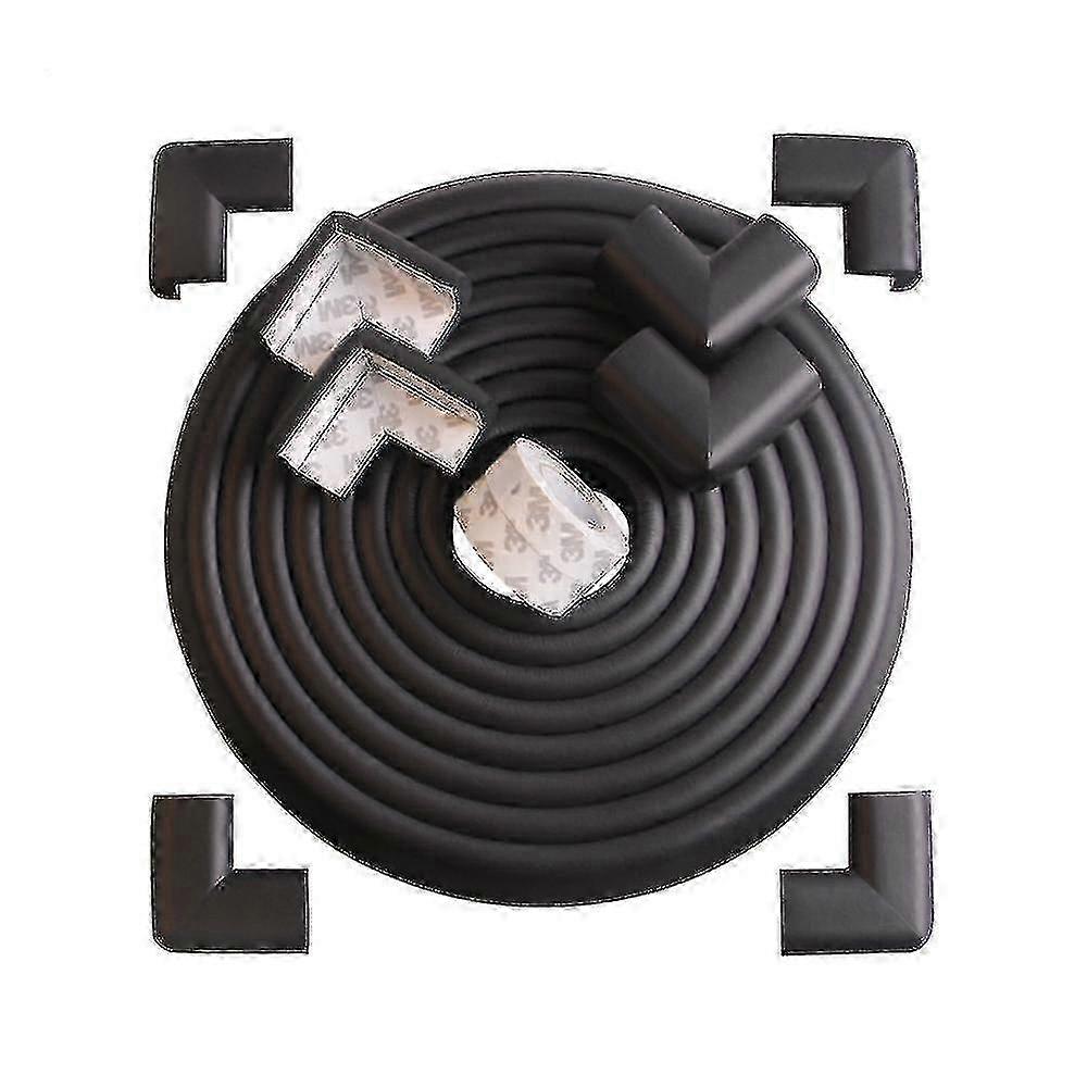 Corner And - 13ft (4m) [ 13ft Cushion + 8 Corner Cushion ]  Black