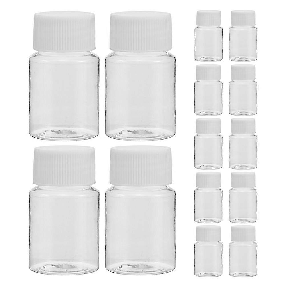 Plastic Sample Bottles Transparent Medicine Organizer Box for Packing Use 25Pcs