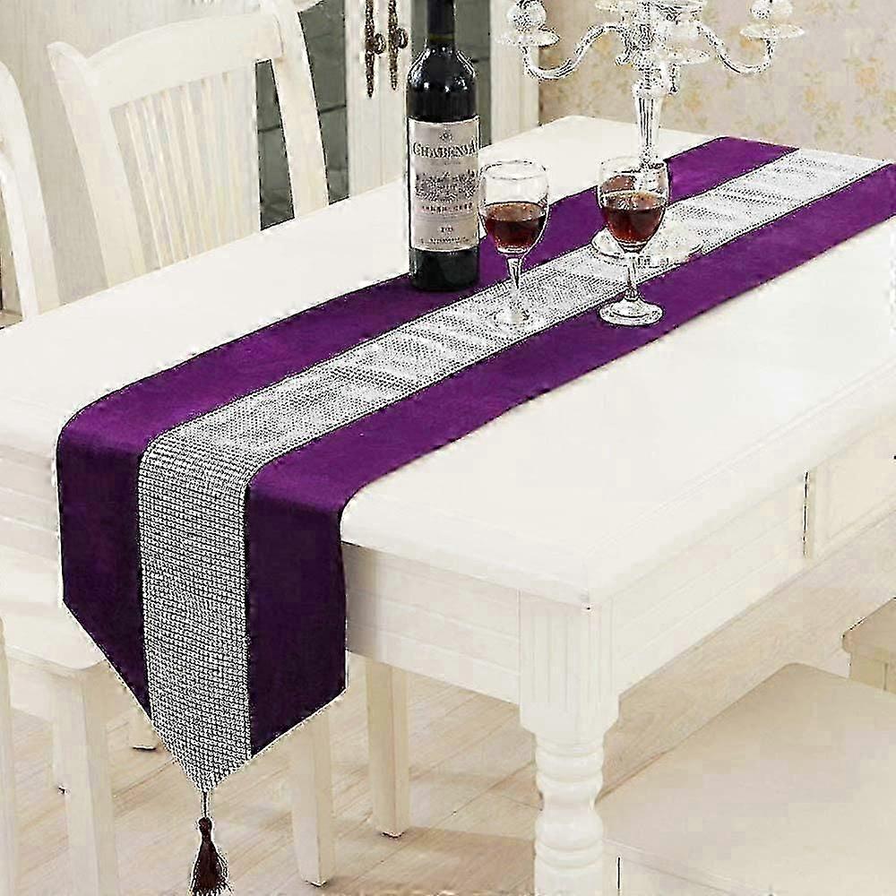 Christmas Velvet Diamante Table Runner