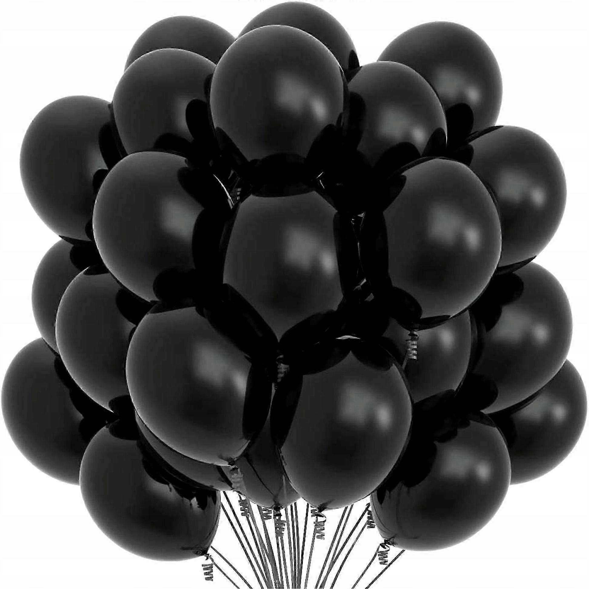 Große mattschwarze Luftballons 30cm XXL Set 50 Stück