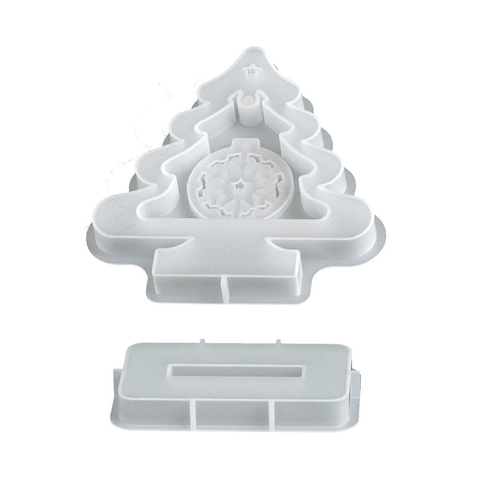 Christmas Tree Snowflake Silicone Baking Molds Multipurpose Silicone Mould For Epoxy Resin Making Candle Soap Chocolate Multicolor