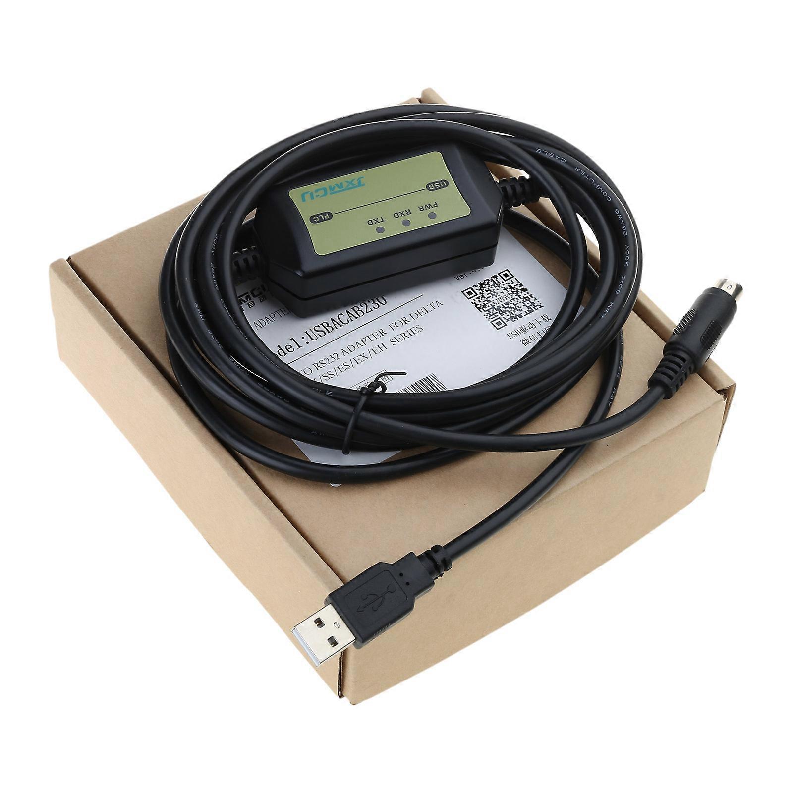 Suitable for Delta PLC Programming Cable DVP ES EX EH EC SE SV SS Series Data Cable USBACAB230 Multicolor