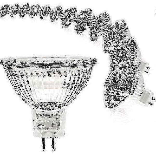 Mr16 بقعة ضوء لمبة 12 فولت 20 واط لمبة Gu5.3 لمبة قابلة للتعتيم 2 دبوس لمبات الهالوجين أبيض دافئ 2700 كيلو عبوة من 12 (mr16-20w-12p)