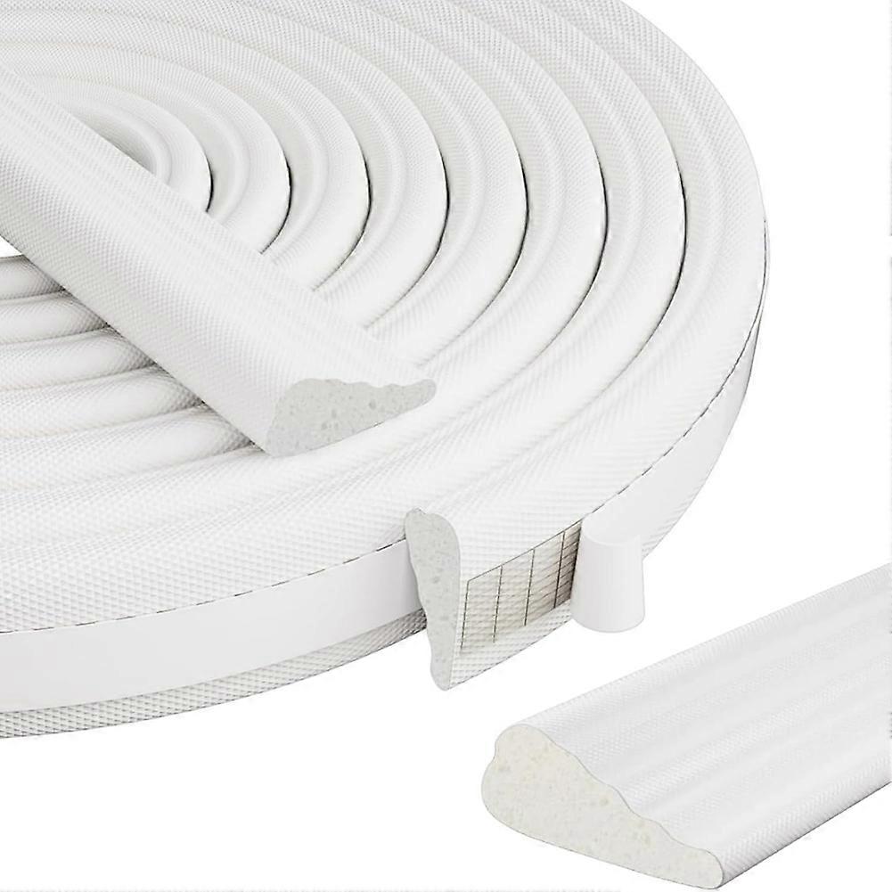 Wedge-Shape Door Seal Strip, 118" Foam Insulation for Soundproofing and Weatherproofing