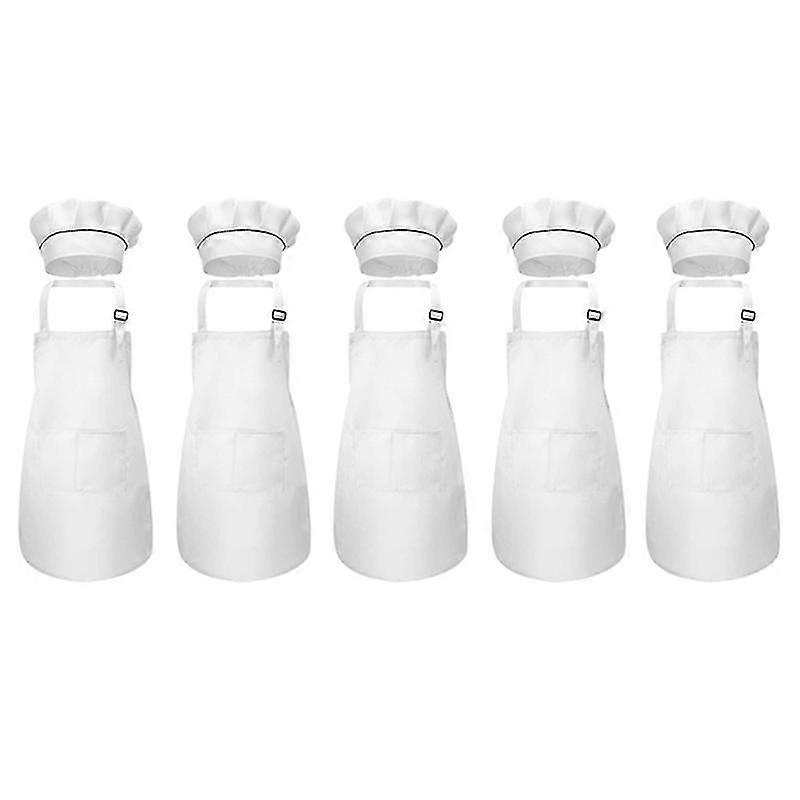 10-Piece Children's Apron and Chef Hat Set for Cooking