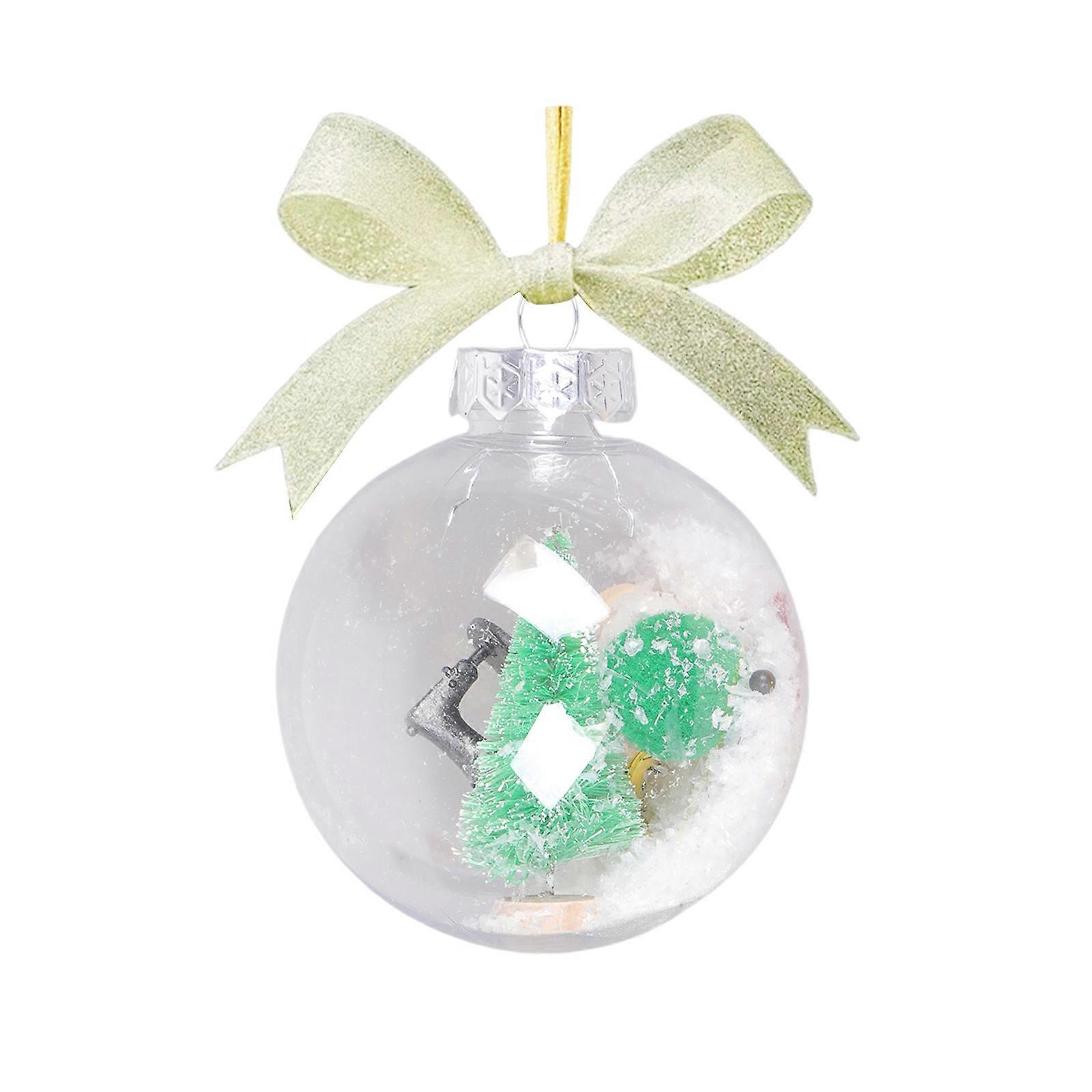 Quilting Enthusiast Snow Globe Christmas Ornament With Fabric Rolls Shatterproof Acrylic Display Piece Multicolor