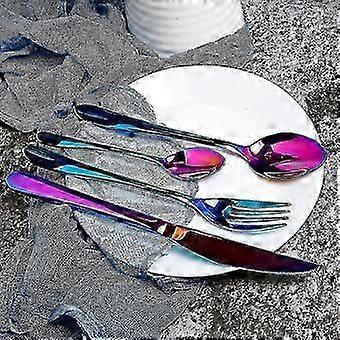 Rainbow Flatware Set 24 Piece StainlSteel Flatware Set