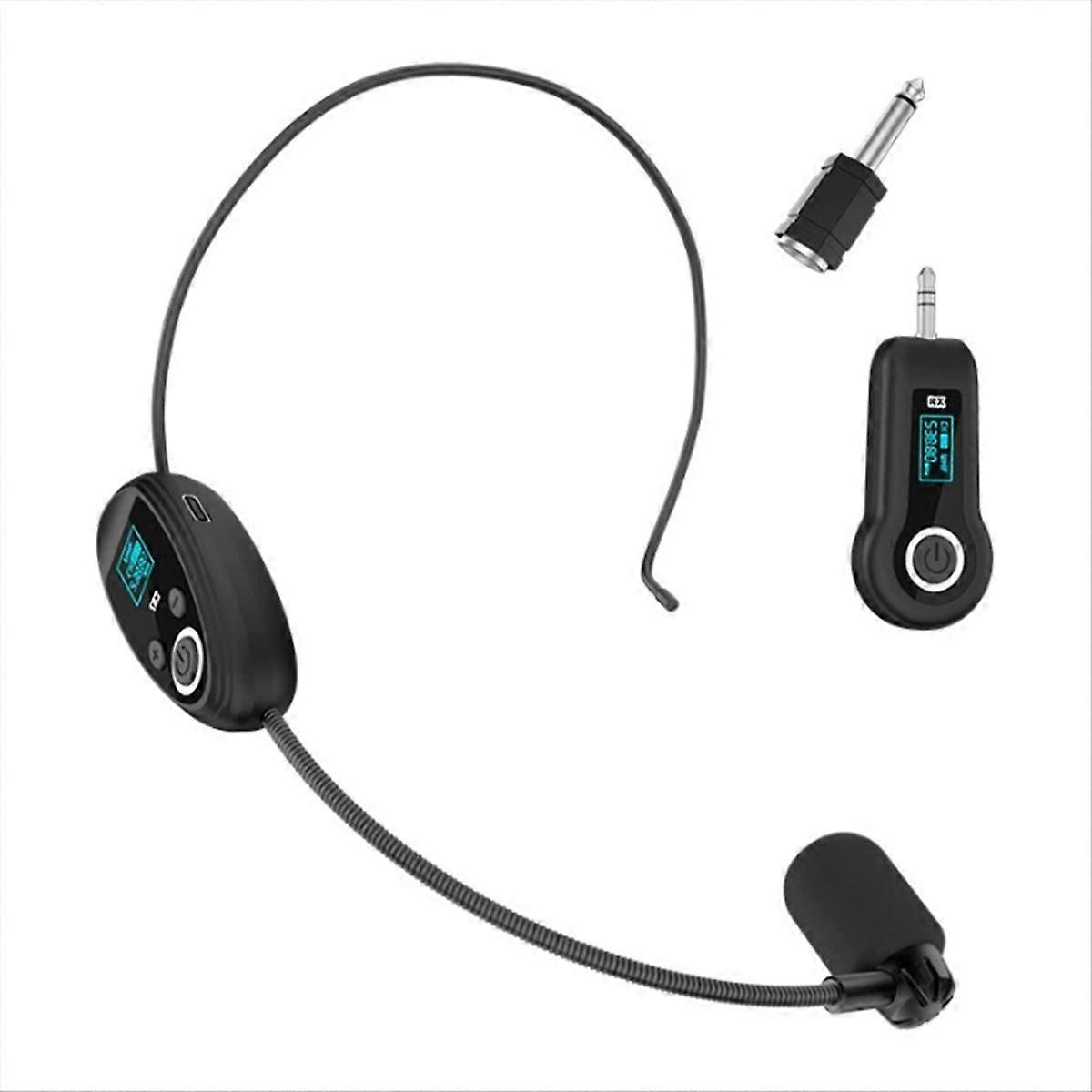 2.4G Head-Mounted Wireless Microphones Headset Transmitter with Receiver for Voice Amplifier Speaker