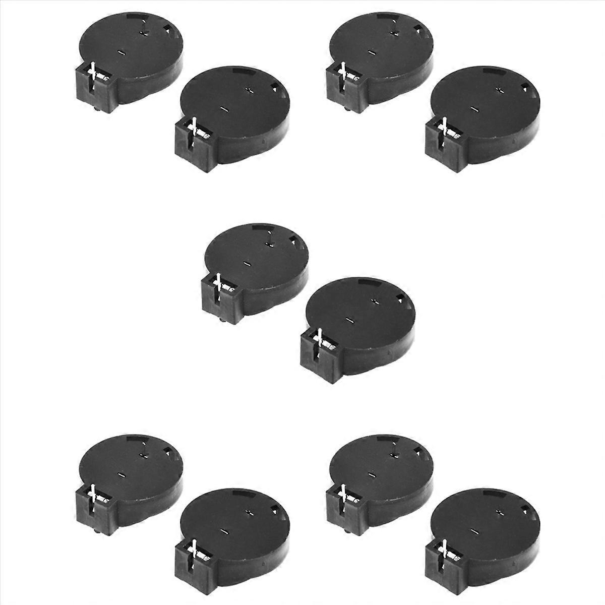 10 Pcs CR2450 Coin Cell Button Battery Socket Holder Case 2 Pins Black
