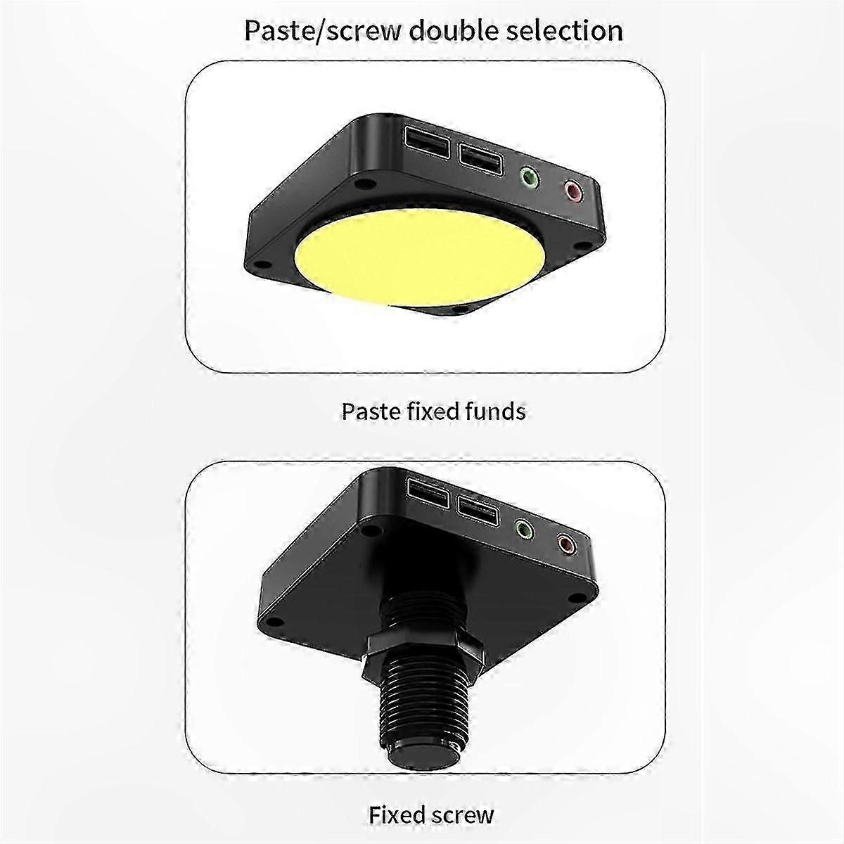 External PC Power Switch with Dual USB Ports, On/Off Push Button for Desktop Computers