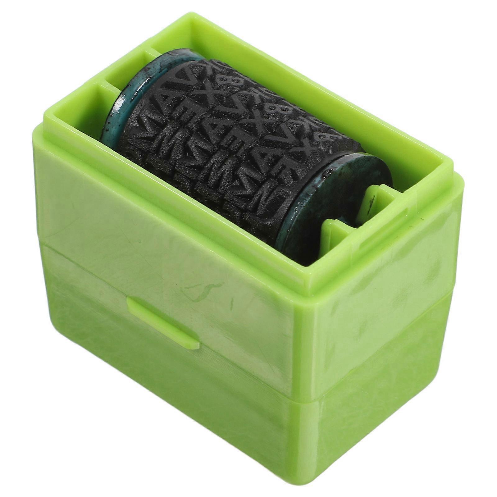 Identity Theft Protection Roller Stamp for Blocking Privacy Information Green