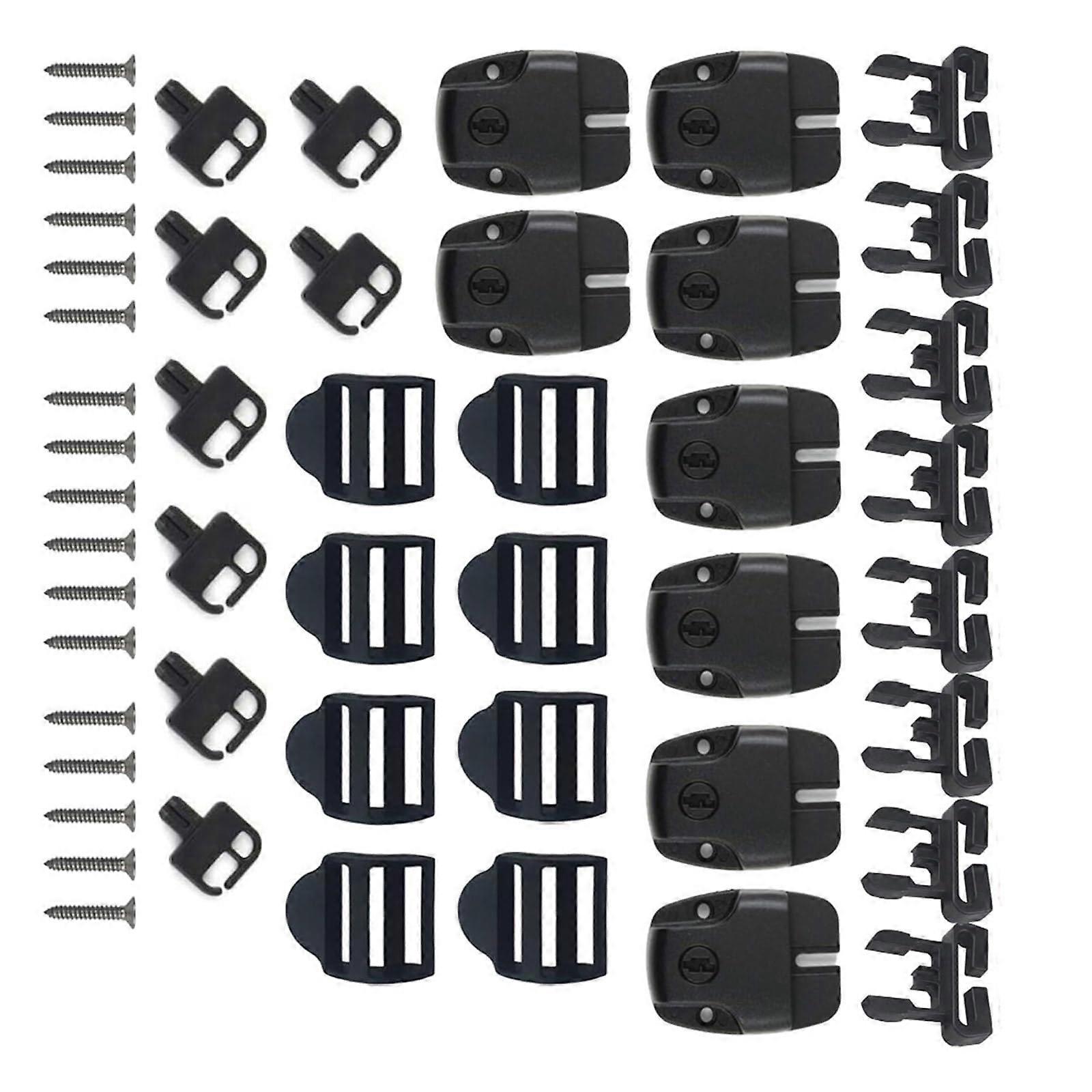 Hot Tub Spa Cover Replacement Set with Reinforced Clasps, Steel Hardware, Adjustable Straps for Security