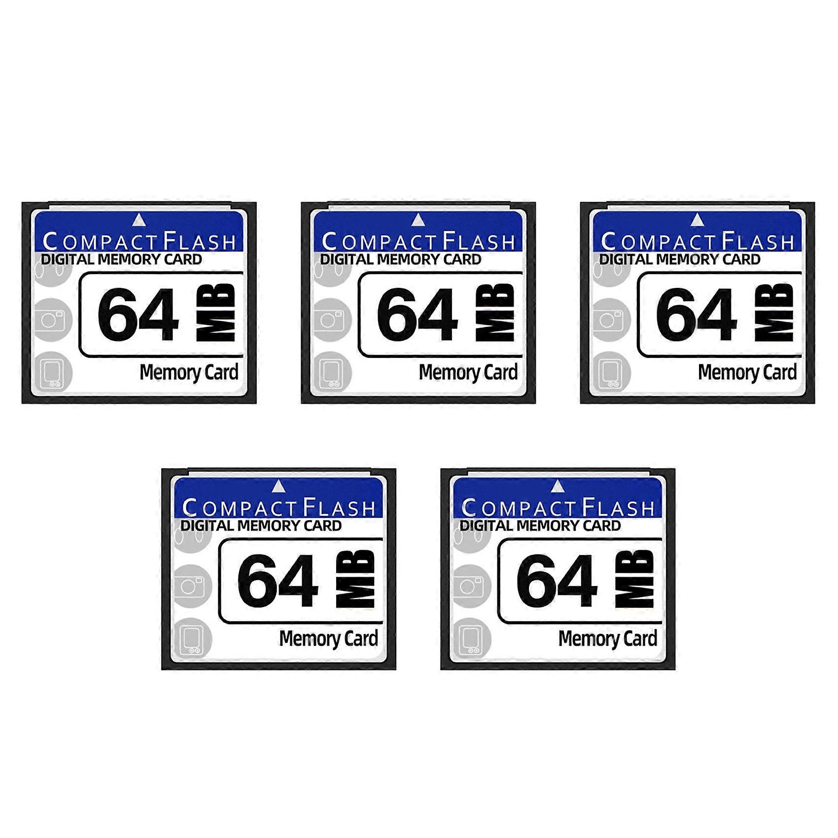 5X 64MB Compact Flash Memory Card for Camera, Advertising Machine, Industrial Computer Card