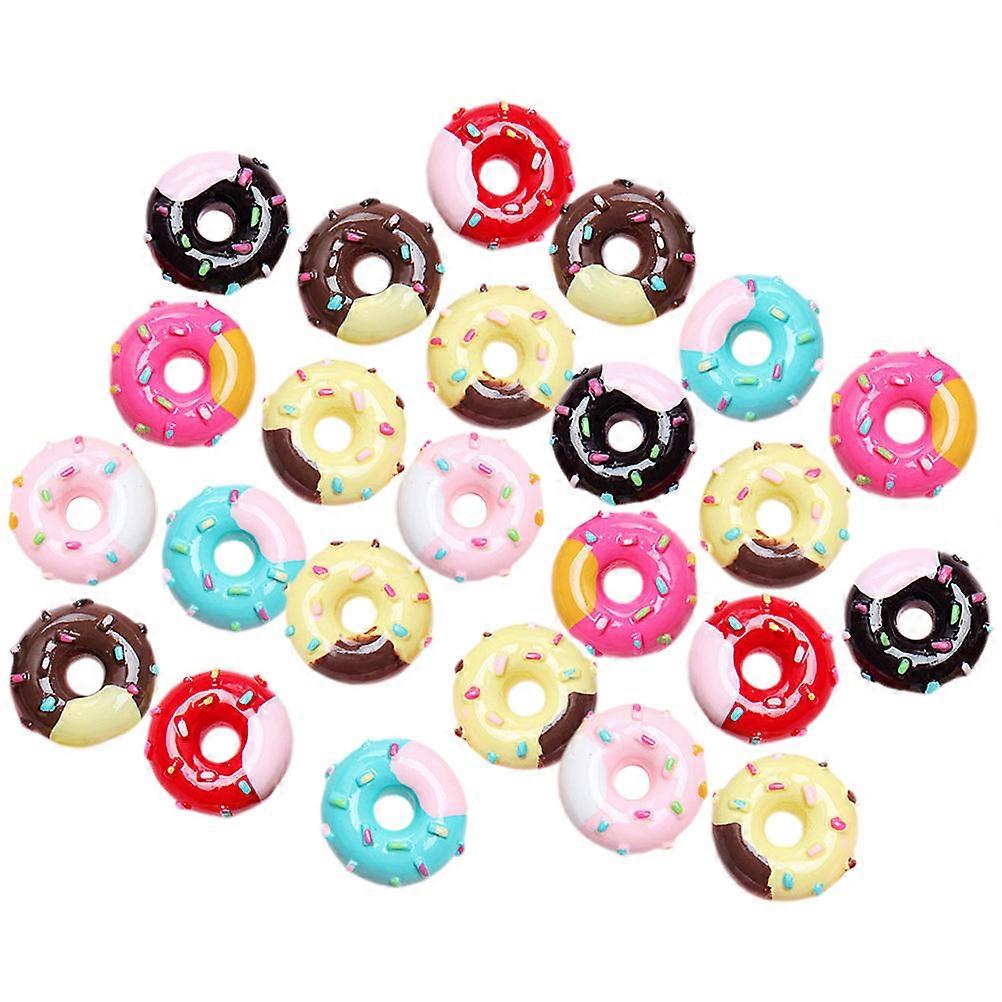 Flatback Donuts Shape Charms for Phone Case DIY 150Pcs Mixed Colors
