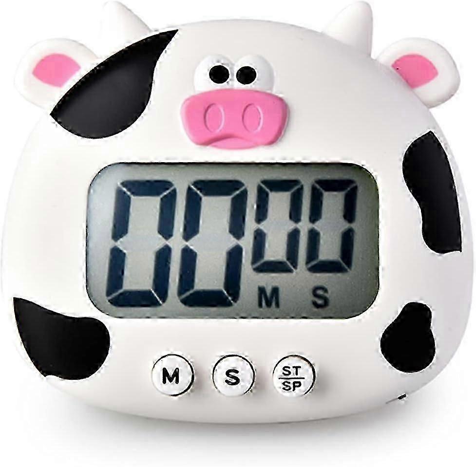 Kitchen Timer, Cute Cartoon Animal Countdown Timer, Digital Cooking Timer with Magnetic(White)