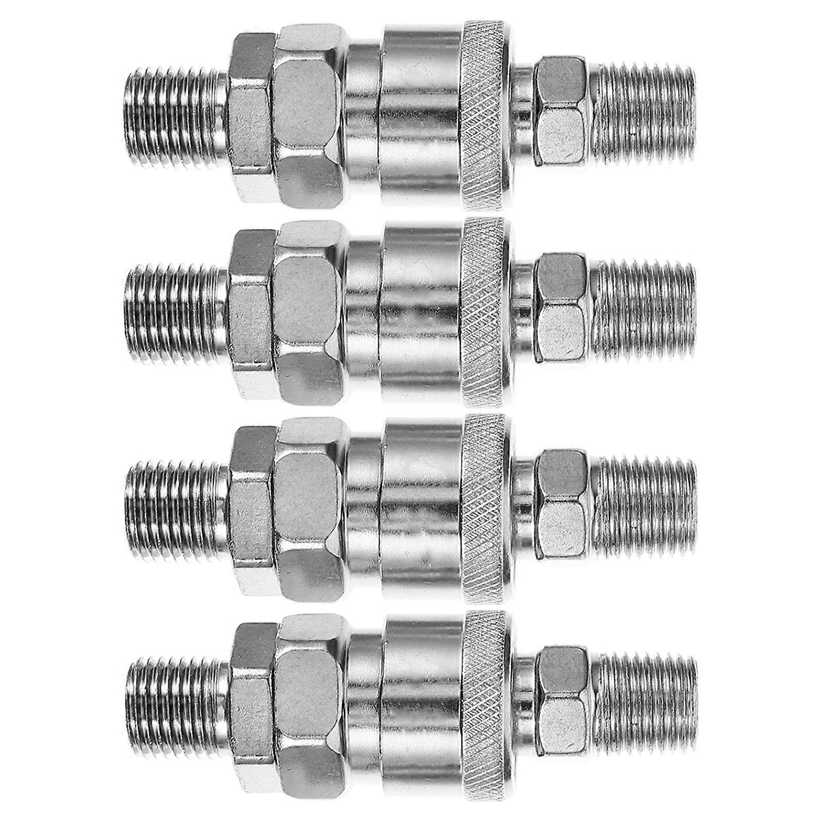4Pcs Quick Coupling Air Hose Connector for Pneumatic Tool Metal Use