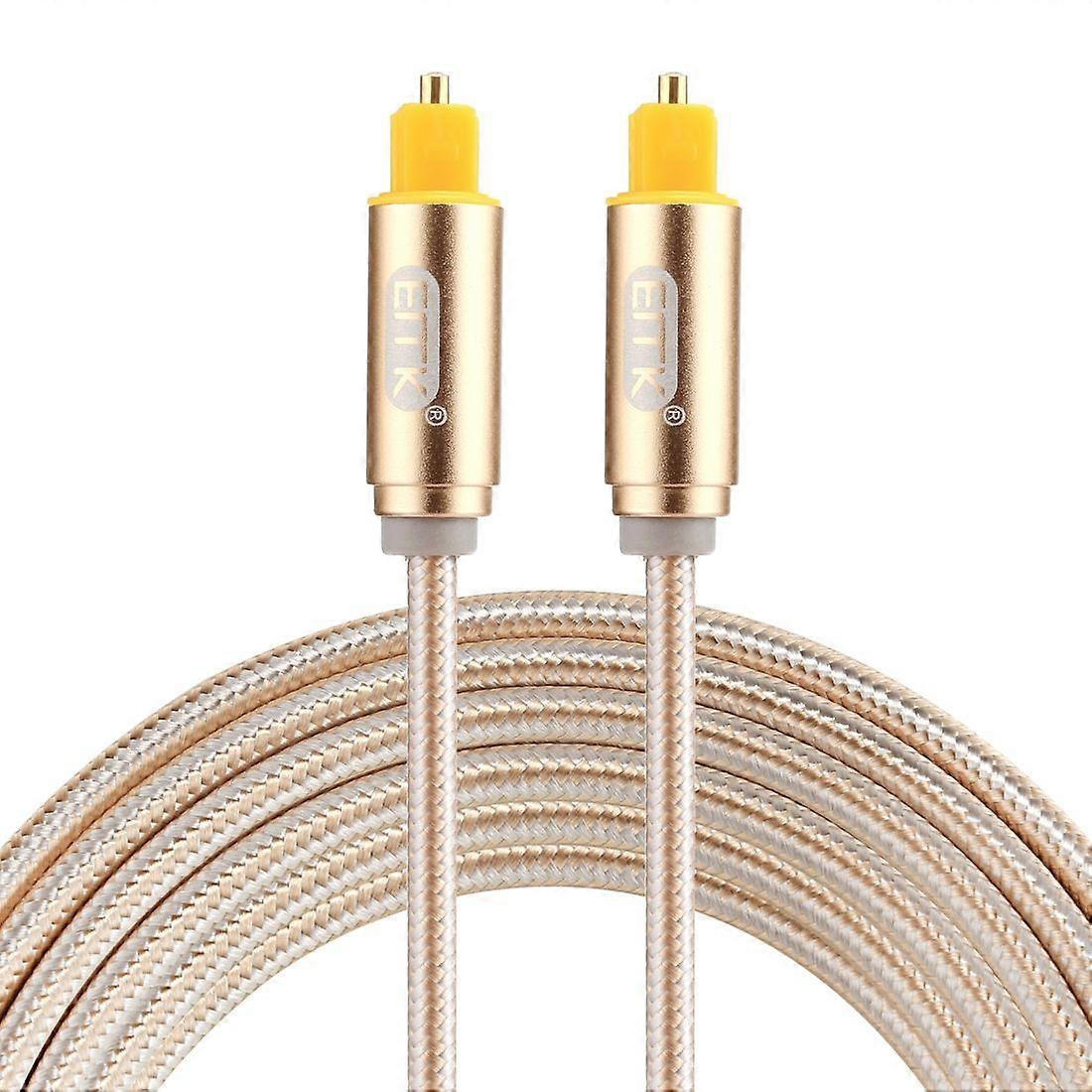 2m tkaný optický audio kabel Toslink samec-samec, 2m, vnější závit 4,0 mm