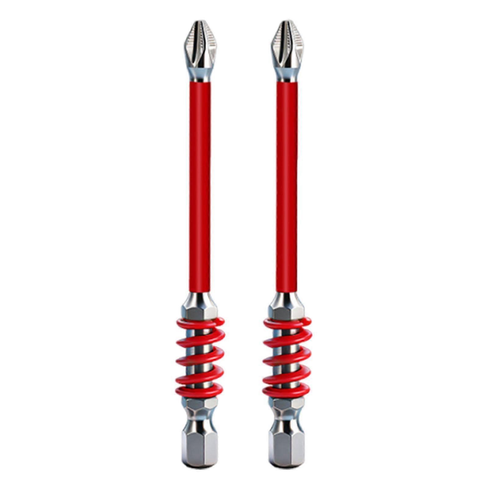 2Pcs Screwdriver Drill Bit AntiSlip Cross Screwdriver Bit Sturdy Practical High