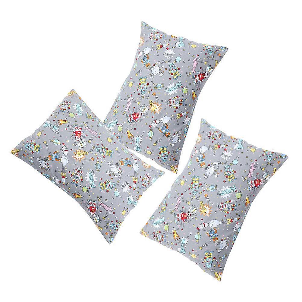 Toddler Pillowcases Cute Robot Pattern Pillow Cover for Decoration 3Pcs