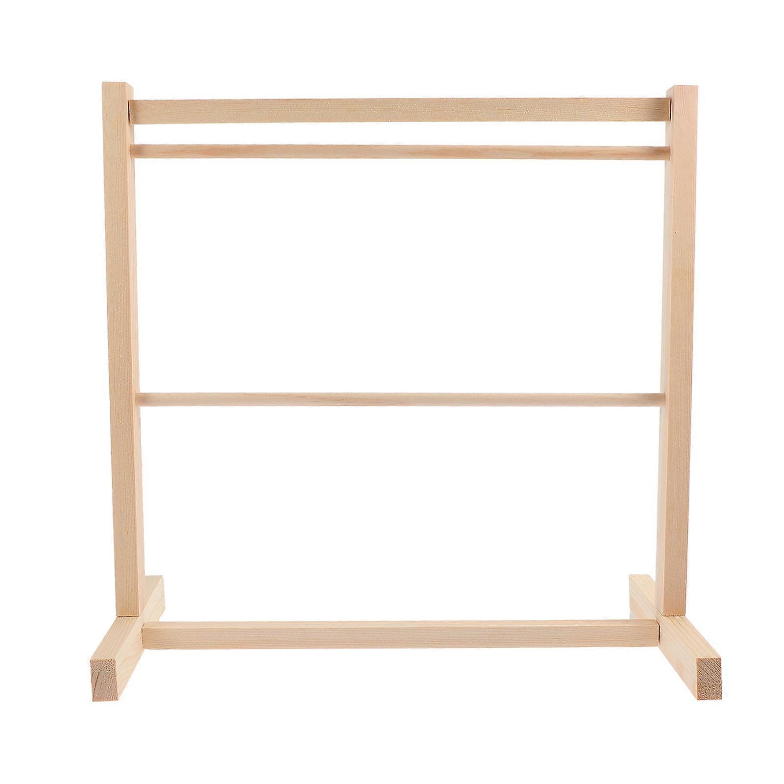 Wooden Doll Clothes Hanging Rack Practical Organizer 1Set