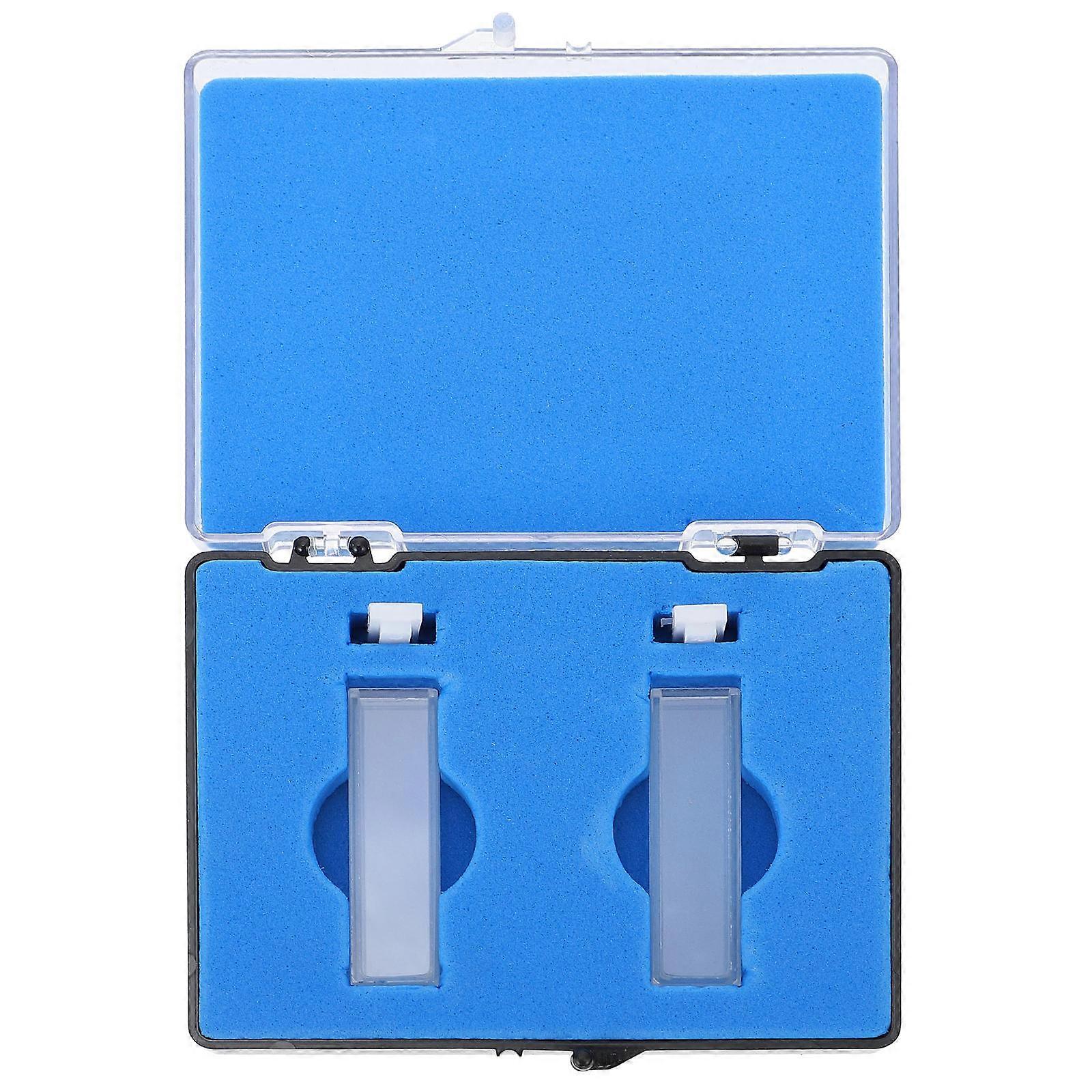 Laboratory Quartz Glass Cuvette for Spectrophotometer 2Pcs Practical Set