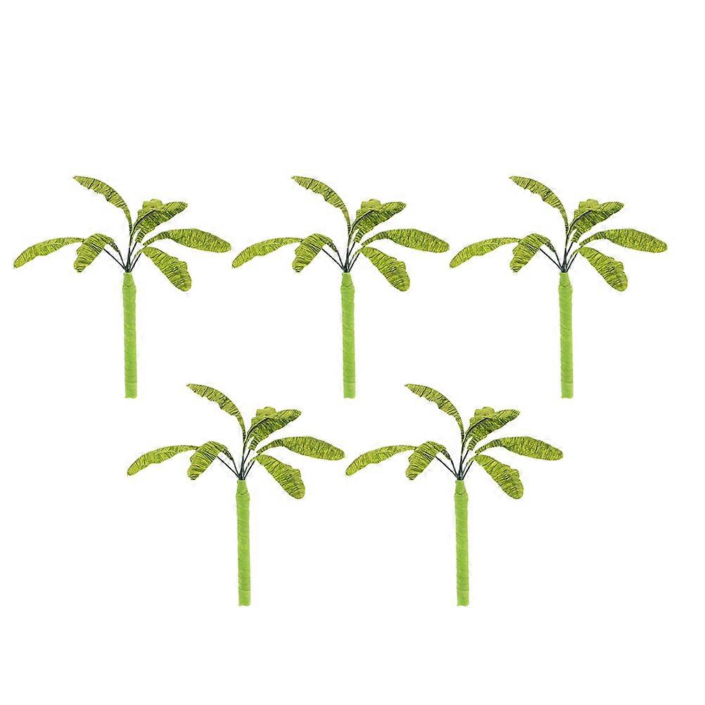 Tree Model for Decoration with 5Pcs Miniature Craft Trees