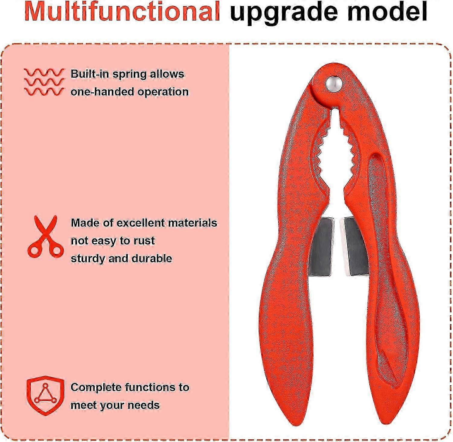 Crab Cracker and Tools, 8Piece Set with 2 Crackers, Spoons, Forks