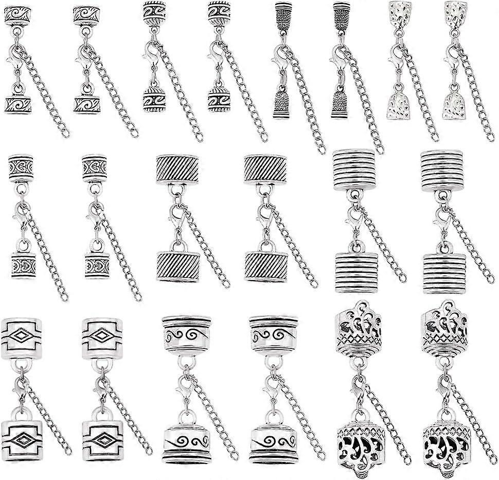 20pcs 10 Styles Cord End Caps Rope End Caps Leather Bracelet Kit Chain Ends for Jewellery Making End Tip Bead Cap Bail End Connectors with Lobster Cla