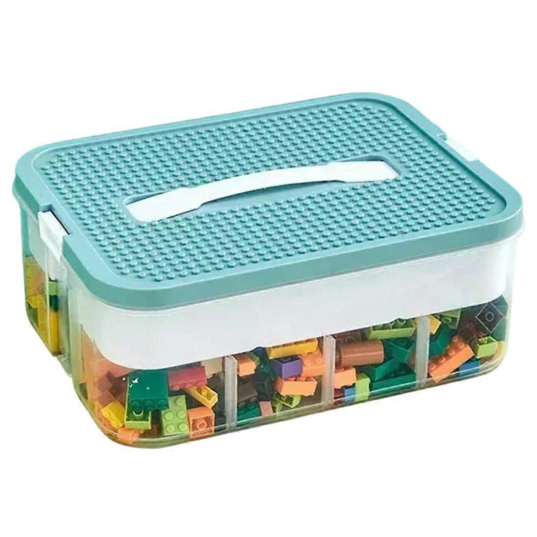 Building Block Storage Box Adjustable Small Particle Jigsaw Puzzle Transparent Storage Container Toy Organizer Box A
