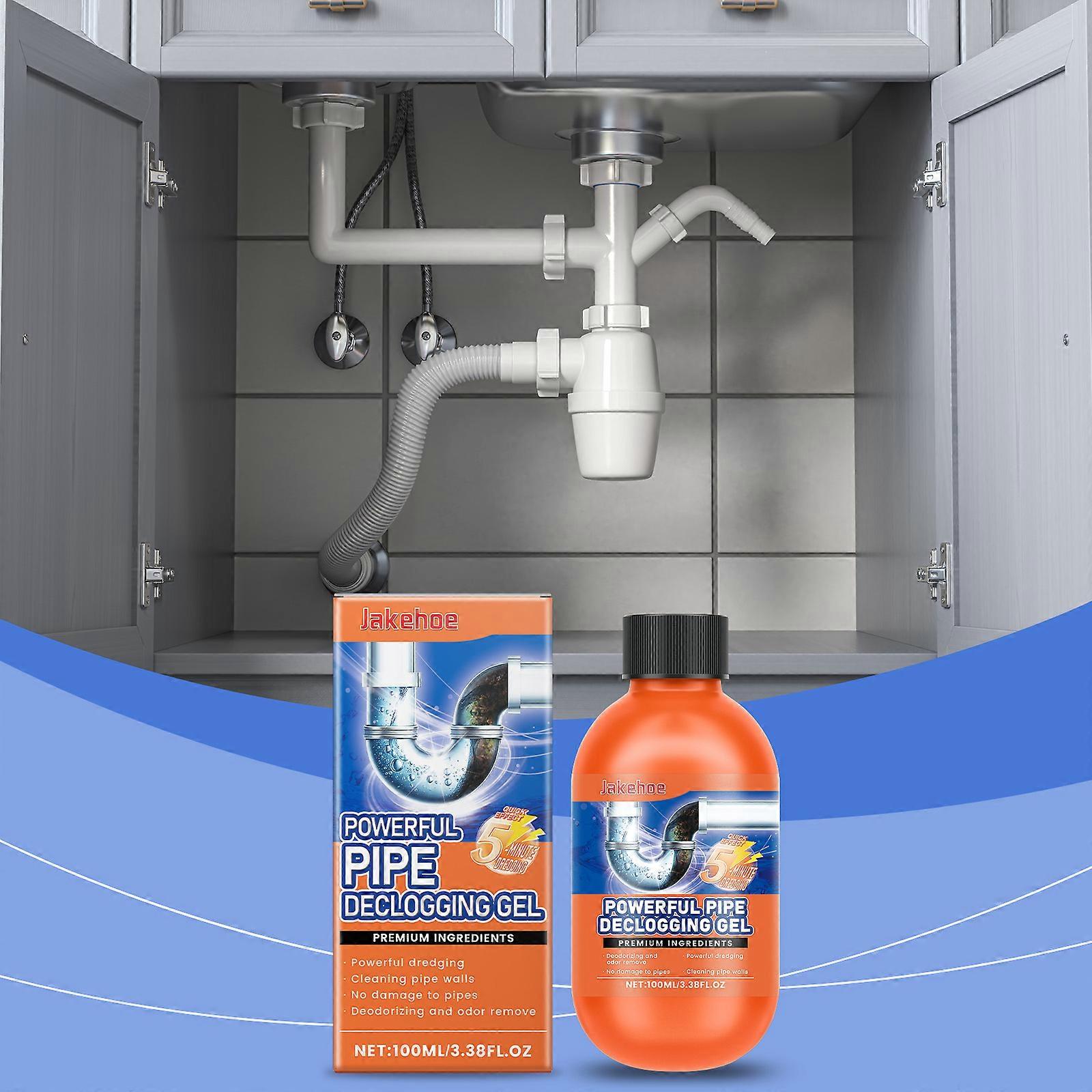 Jakehoe 100ml dissolvant de bouchons de vidange Agent de dragage de canalisations puissant outil de nettoyage de toilettes de vidange de net