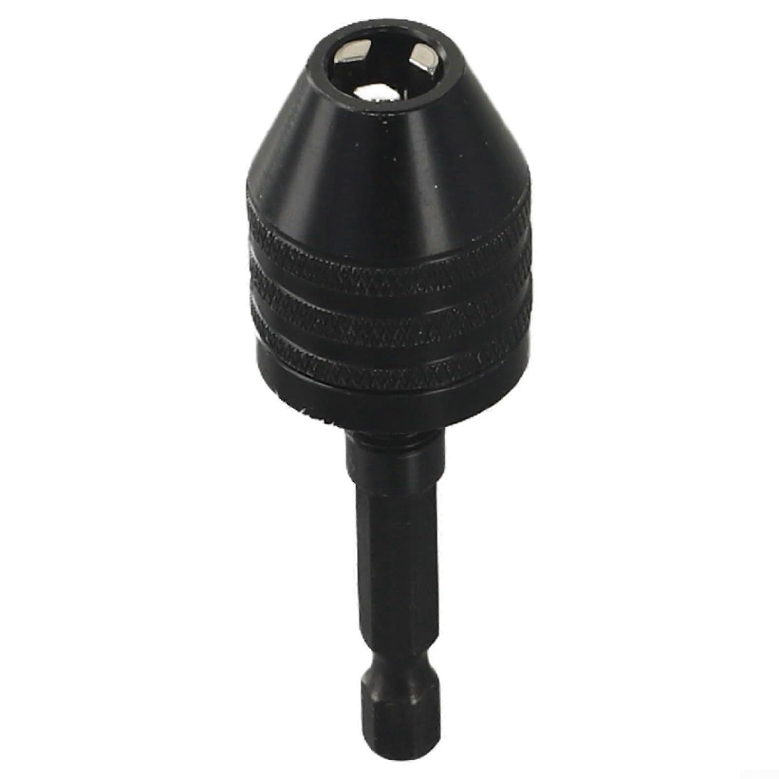 Drill Chuck Adapter Keyless 1/4 Inch Hex Shank 0.38mm Quick Change for Impact Driver Power Tools