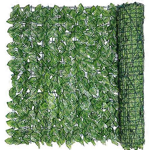 Artificial Leaf Trellis Garden Privacy Screen UV Resistant Expandable Fence for Outdoor 1.5x7m