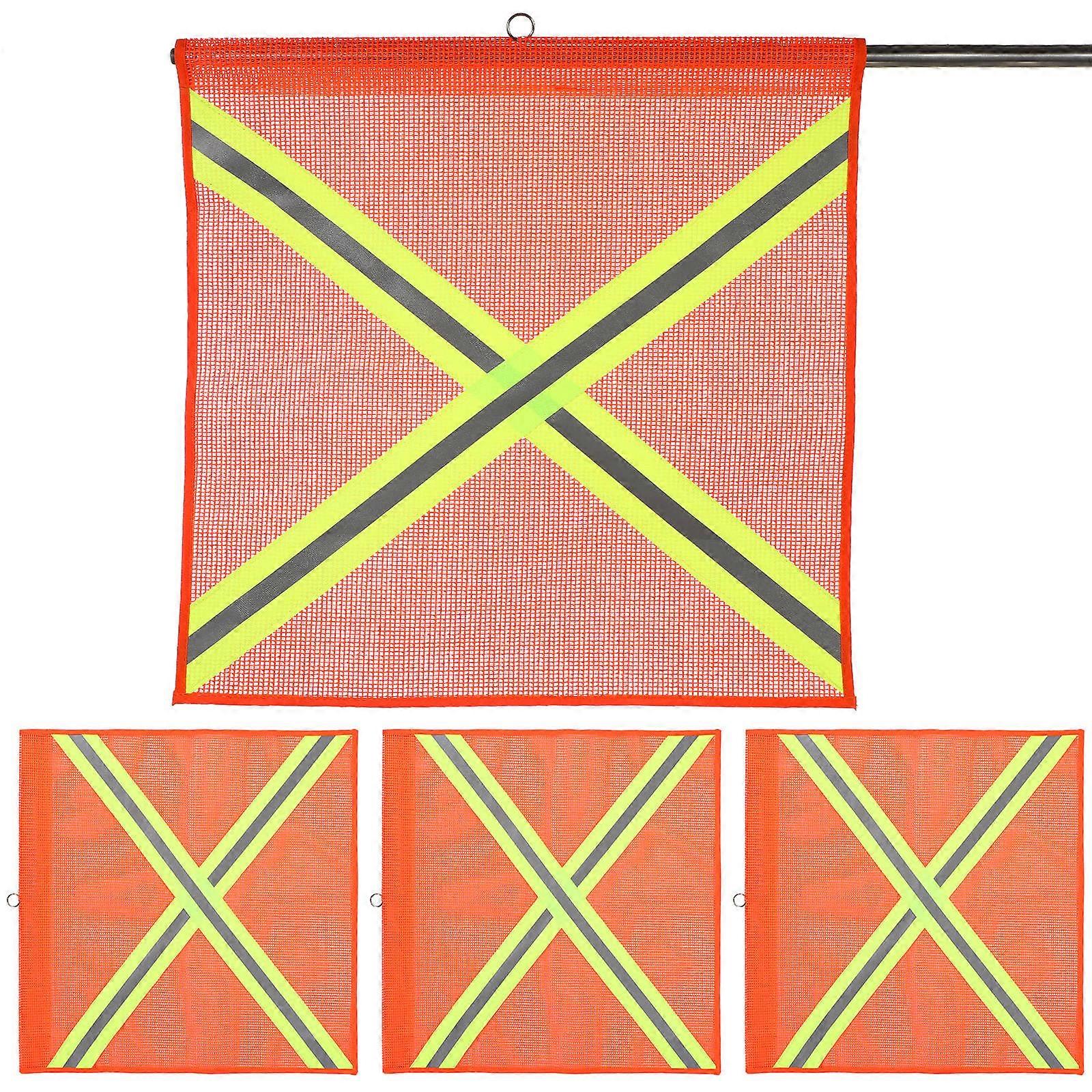 Reflective Safety Flags Emergency Flags For Trailers 16 Pcs Durable High Visibility Use