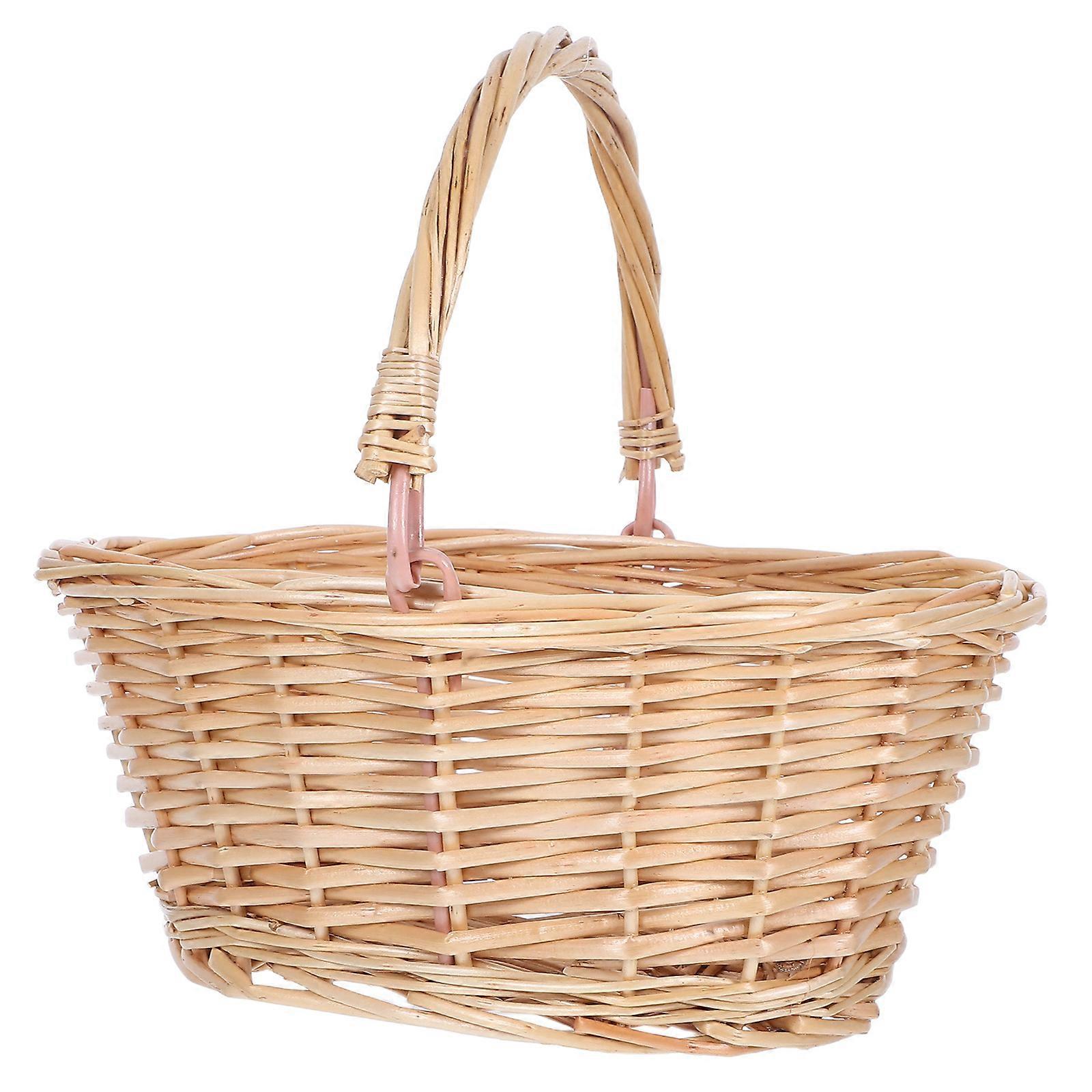 Wild Picnic Basket with Handle for Wicker Storage