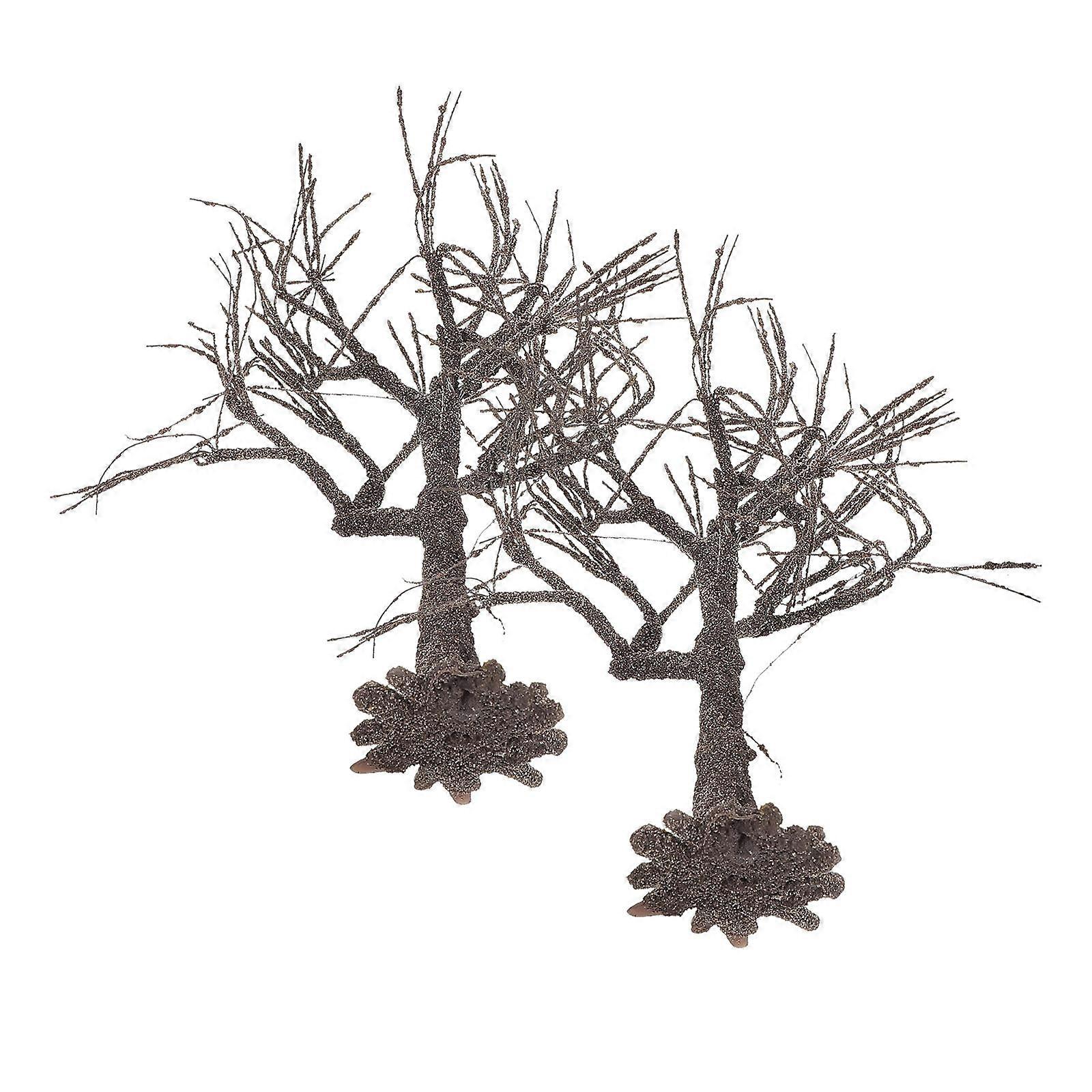 Coffee Sand Table Model Tree 2Pcs for Architectural DIY Sand Table