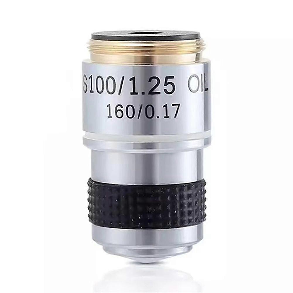 185 100X Biological Microscope Achromatic Objective Lens Microscope Lens Adapters Compact Objective Lens
