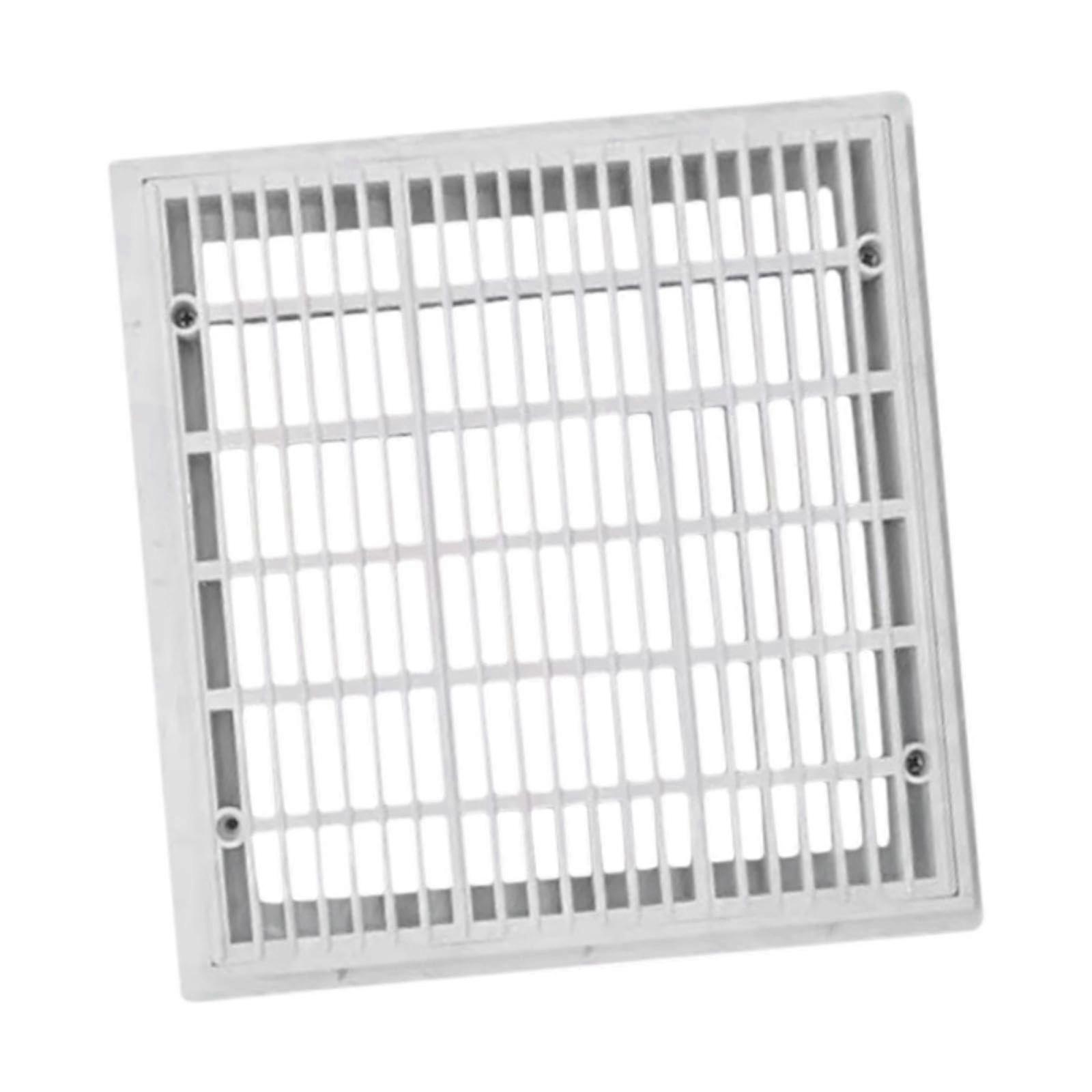 Square Swimming Pool Main Drain Cover 9 Inch PP Replacement Grate for Spa and Pool Floor