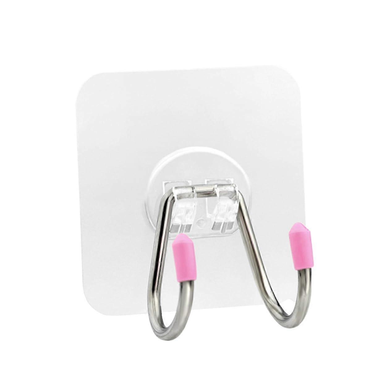 6pcs Rustproof Stainless Steel Wall and Coat Hooks Double Design for Bathroom Kitchen NoDrill Installation