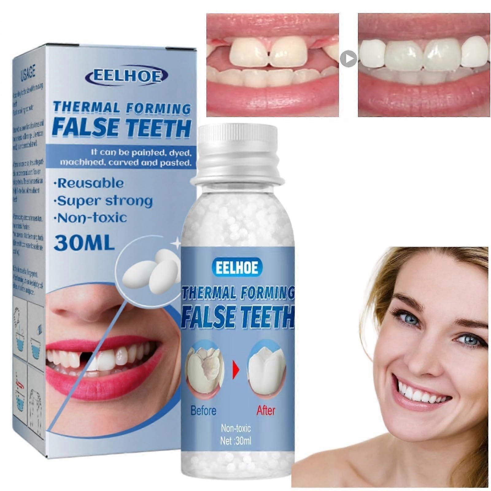 Temporary Tooth  Kit with Moldable False Teeth for Broken or Missing Tooth Filling