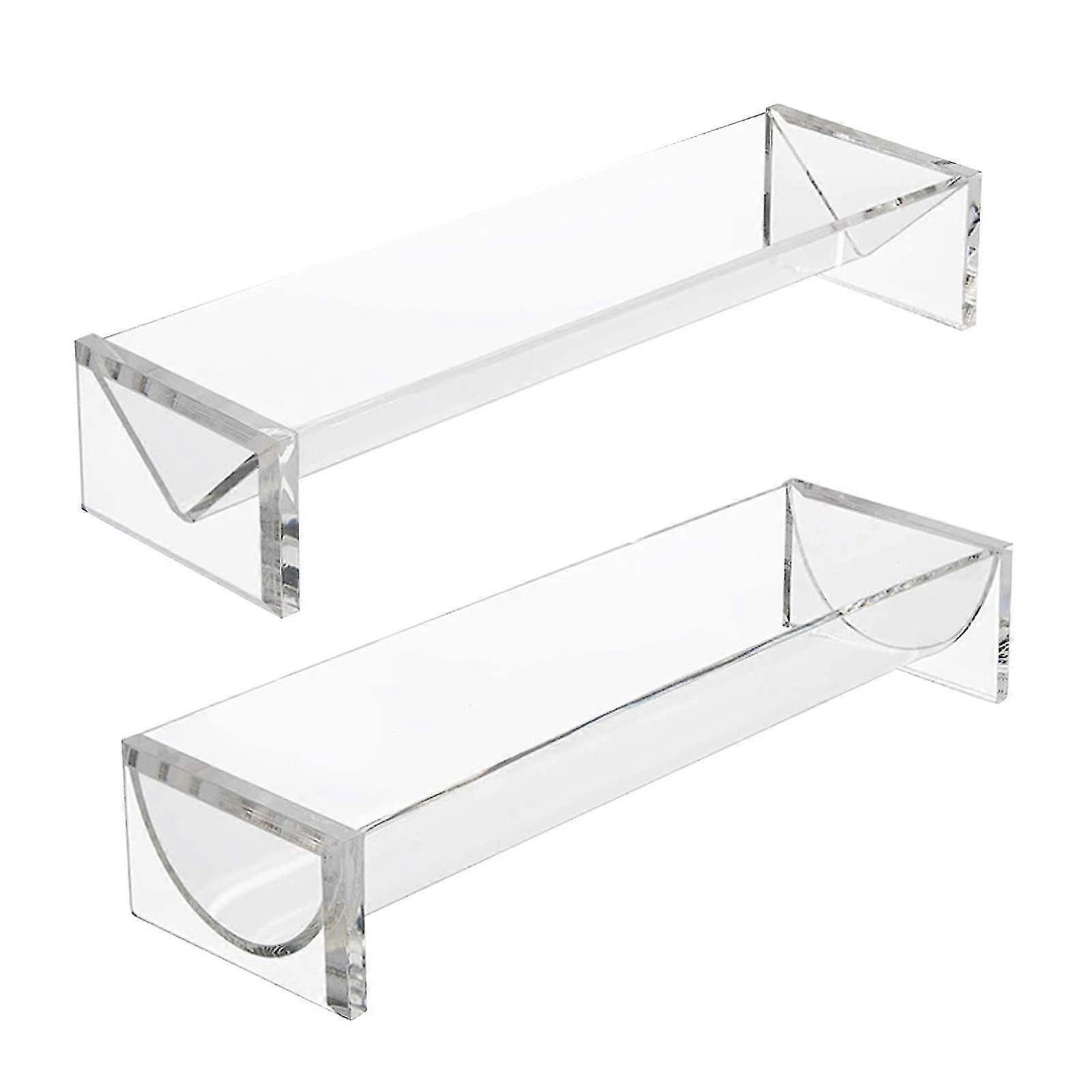 2026 Transparent Rectangular Serving Tray for Home Use 8.75x2.75x2in